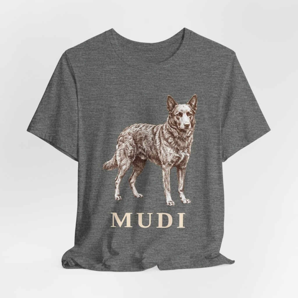 Mudi Shirt, Vintage Dog Sketch Tee, Dog Lover Gift