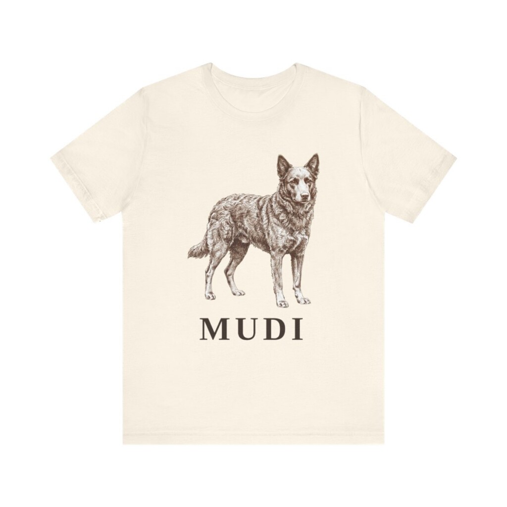 Mudi Shirt, Vintage Dog Sketch Tee, Dog Lover Gift