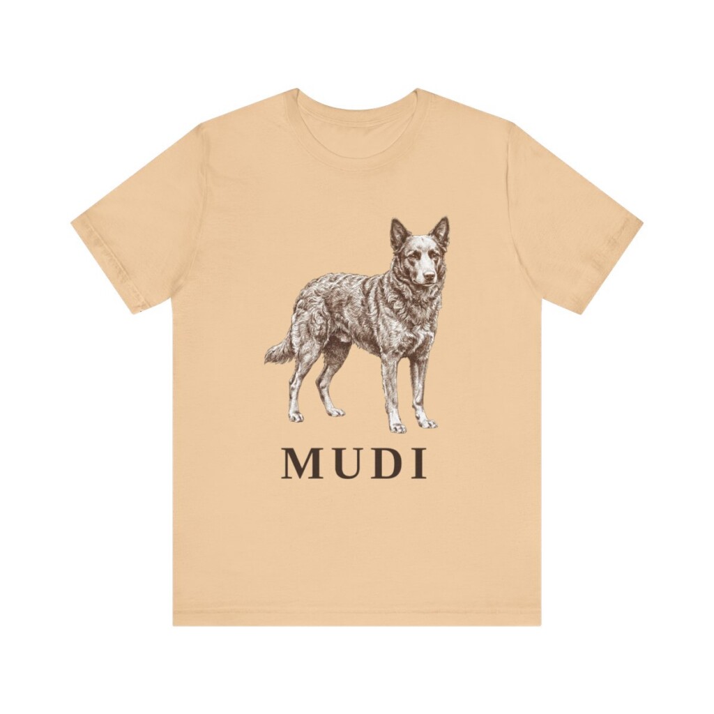 Mudi Shirt, Vintage Dog Sketch Tee, Dog Lover Gift