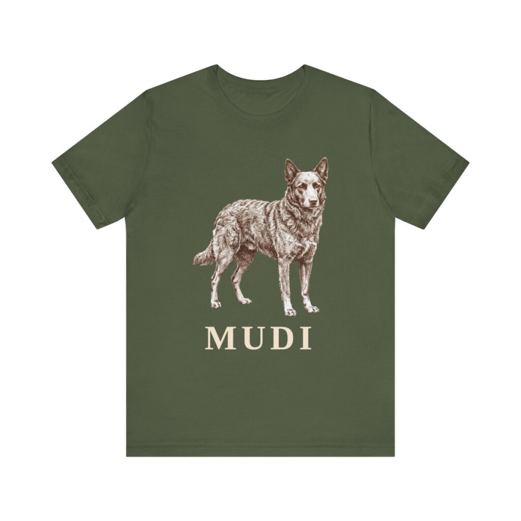 Mudi Shirt, Vintage Dog Sketch Tee, Dog Lover Gift