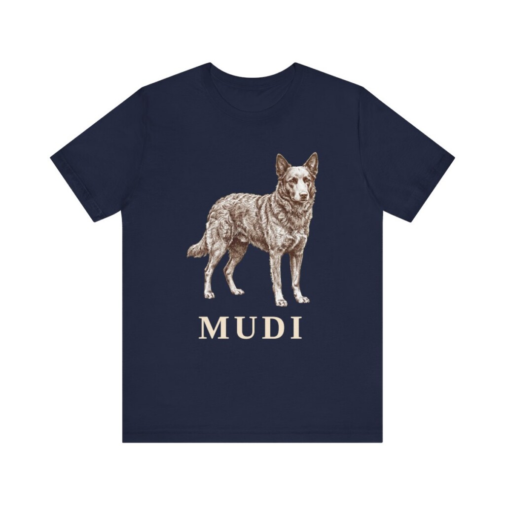 Mudi Shirt, Vintage Dog Sketch Tee, Dog Lover Gift