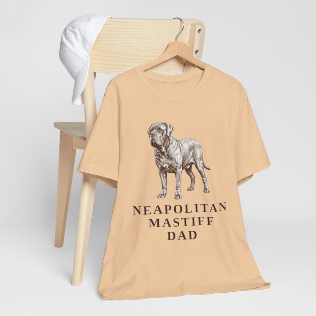 Neapolitan Mastiff Dad Shirt, Vintage Dog Sketch Tee, Dog Dad Gift