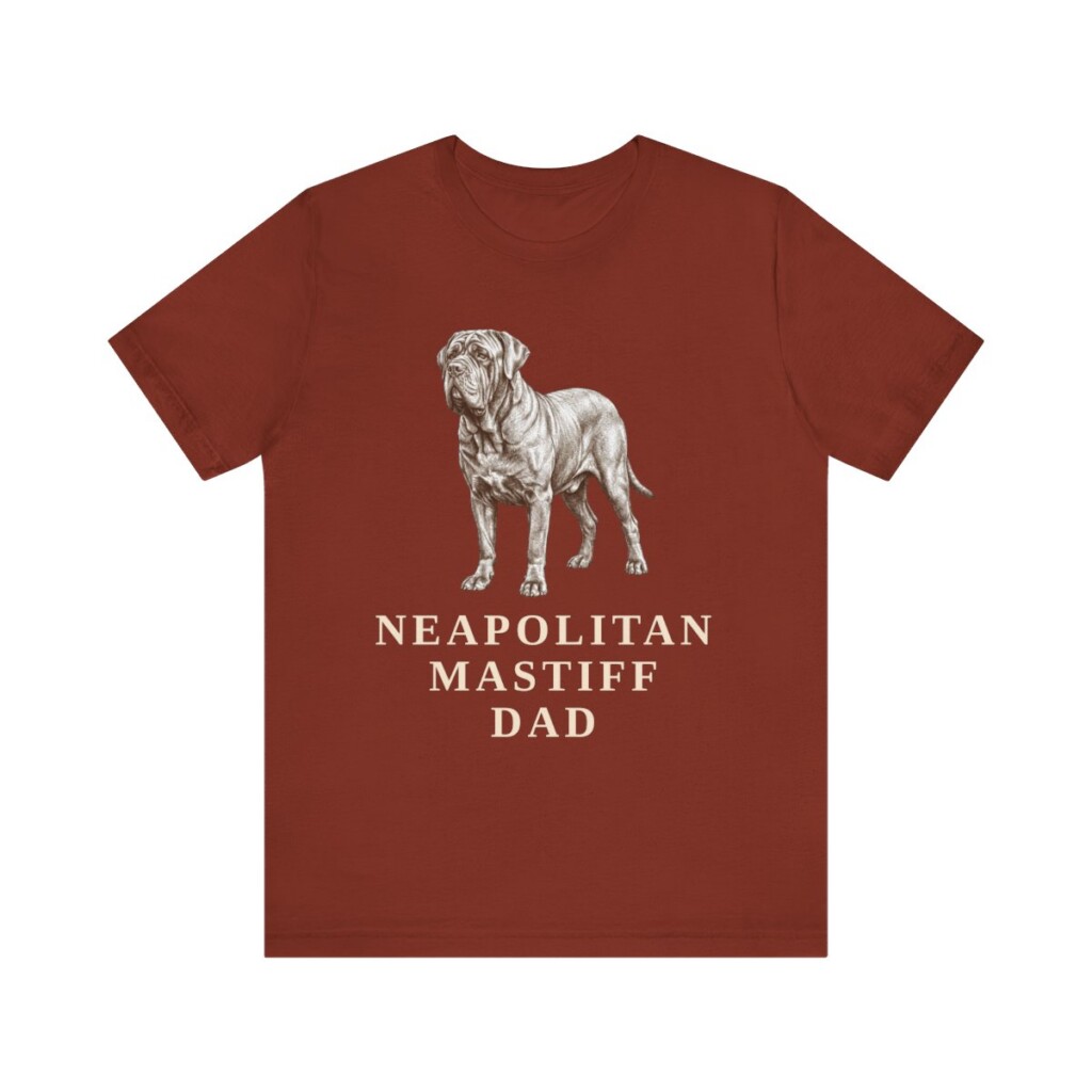 Neapolitan Mastiff Dad Shirt, Vintage Dog Sketch Tee, Dog Dad Gift