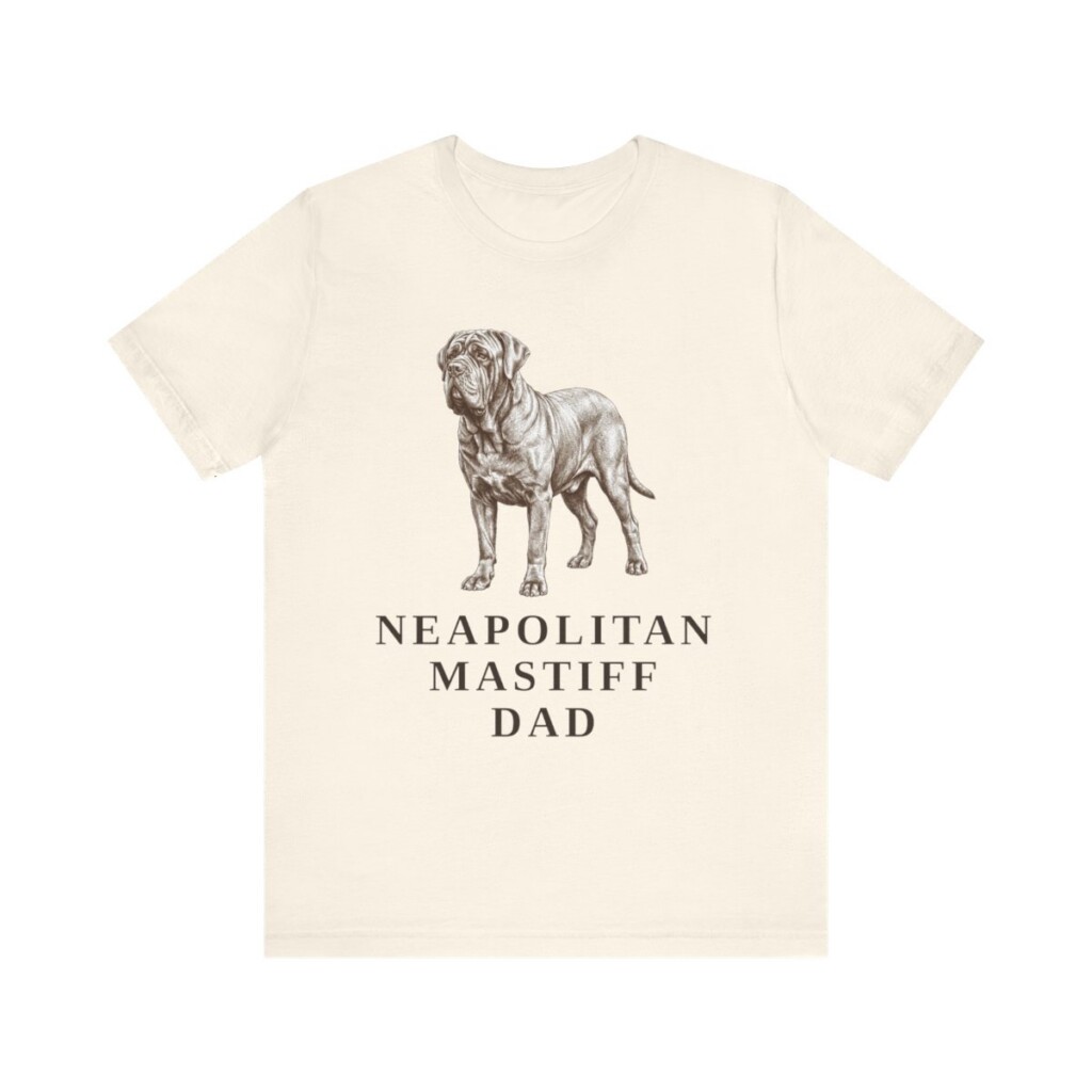 Neapolitan Mastiff Dad Shirt, Vintage Dog Sketch Tee, Dog Dad Gift