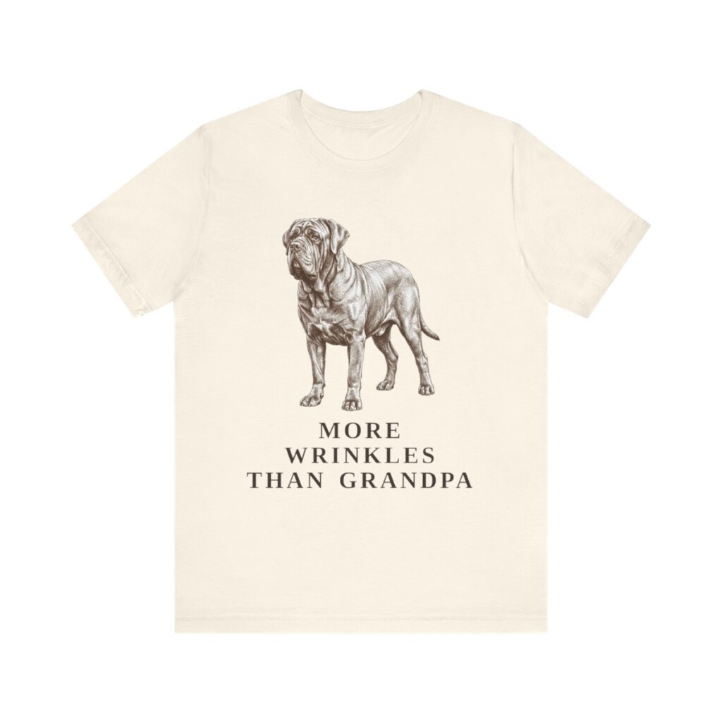 Neapolitan Mastiff Humor Shirt, Vintage Dog Sketch Tee, Dog Humor Gift