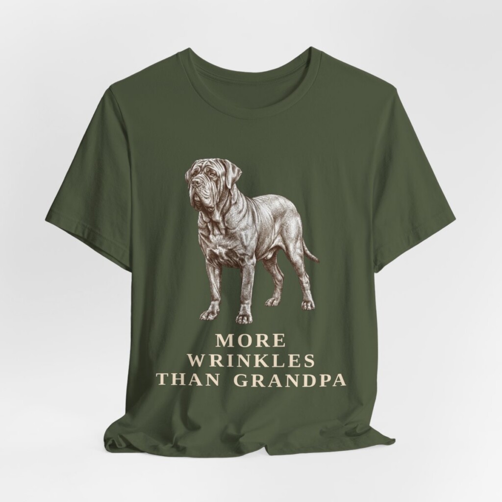 Neapolitan Mastiff Humor Shirt, Vintage Dog Sketch Tee, Dog Humor Gift