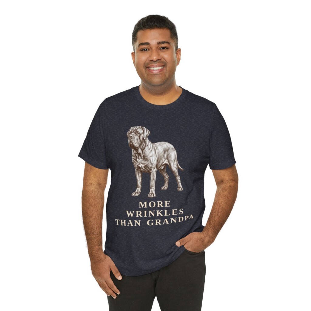 Neapolitan Mastiff Humor Shirt, Vintage Dog Sketch Tee, Dog Humor Gift