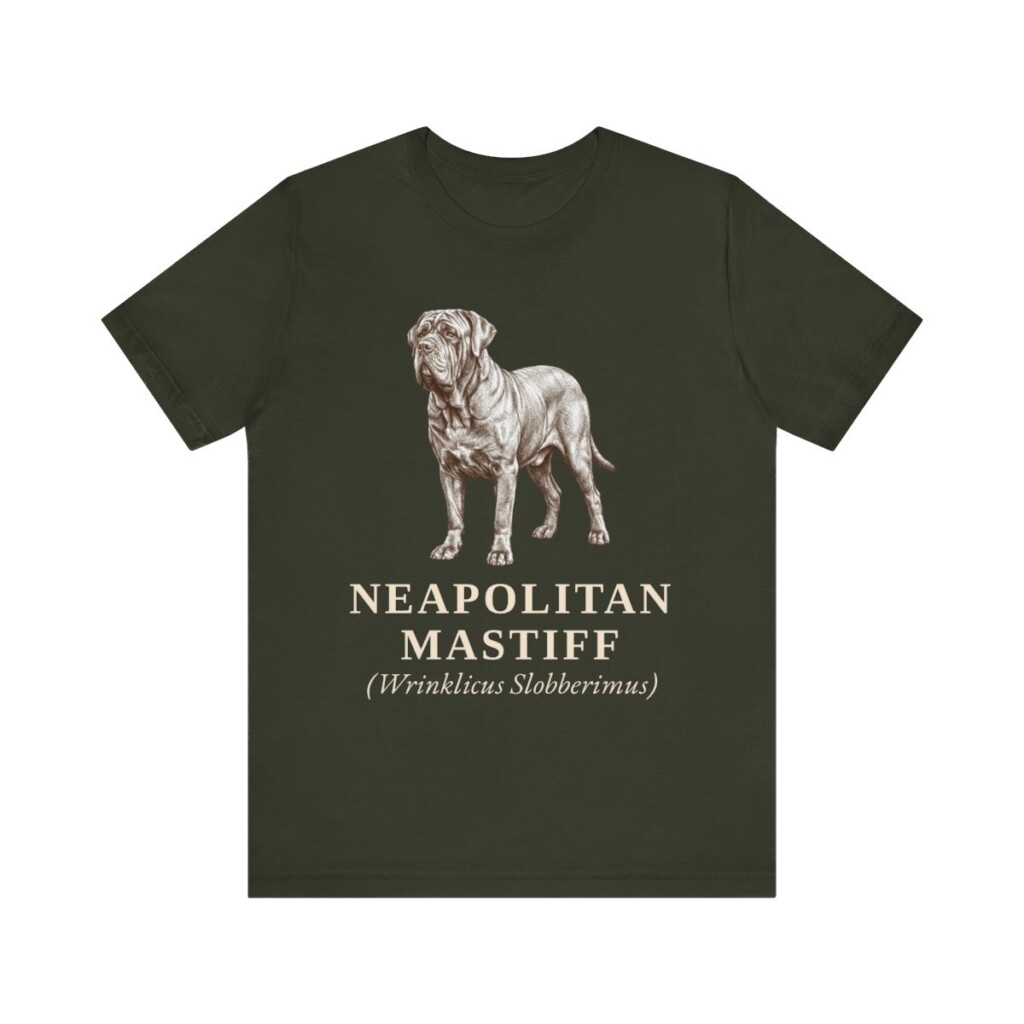 Neapolitan Mastiff Latin Shirt, Vintage Dog Sketch Tee, Dog Latin Gift
