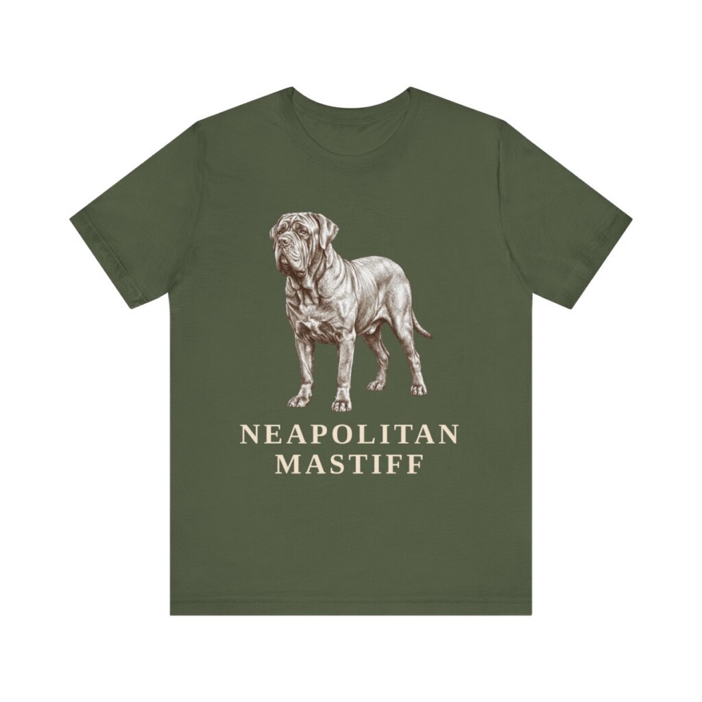 Neapolitan Mastiff Shirt, Vintage Dog Sketch Tee, Dog Lover Gift