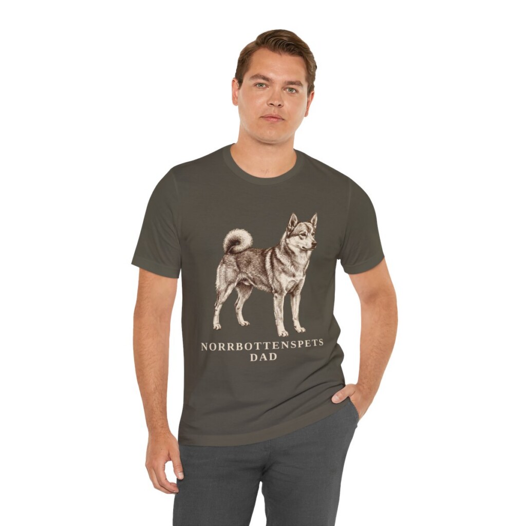 Norrbottenspets Dad Shirt, Vintage Dog Sketch Tee, Dog Dad Gift