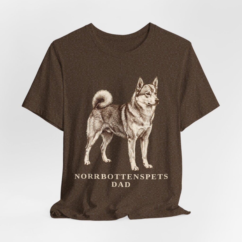 Norrbottenspets Dad Shirt, Vintage Dog Sketch Tee, Dog Dad Gift