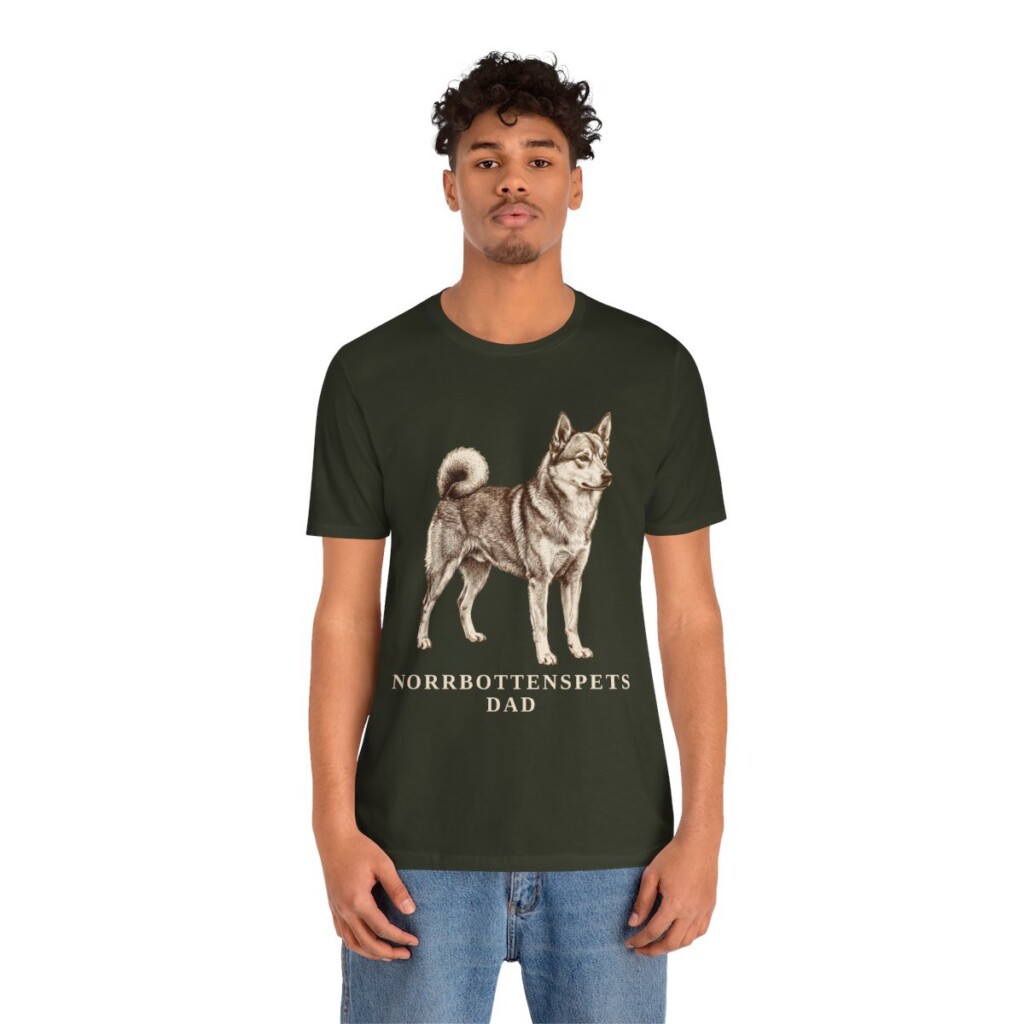 Norrbottenspets Dad Shirt, Vintage Dog Sketch Tee, Dog Dad Gift