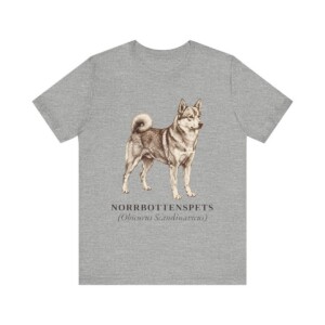 Norrbottenspets Latin Shirt, Vintage Dog Sketch Tee, Dog Latin Gift