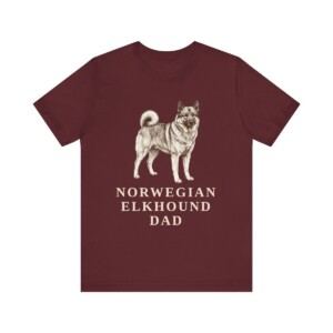 Norwegian Elkhound Dad Shirt, Vintage Dog Sketch Tee, Dog Dad Gift