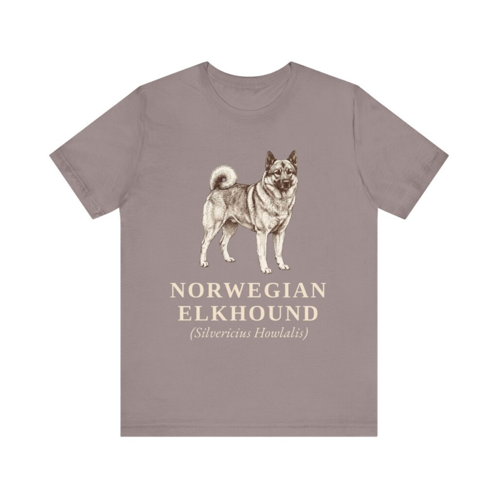 Norwegian Elkhound Latin Shirt, Vintage Dog Sketch Tee, Dog Latin Gift