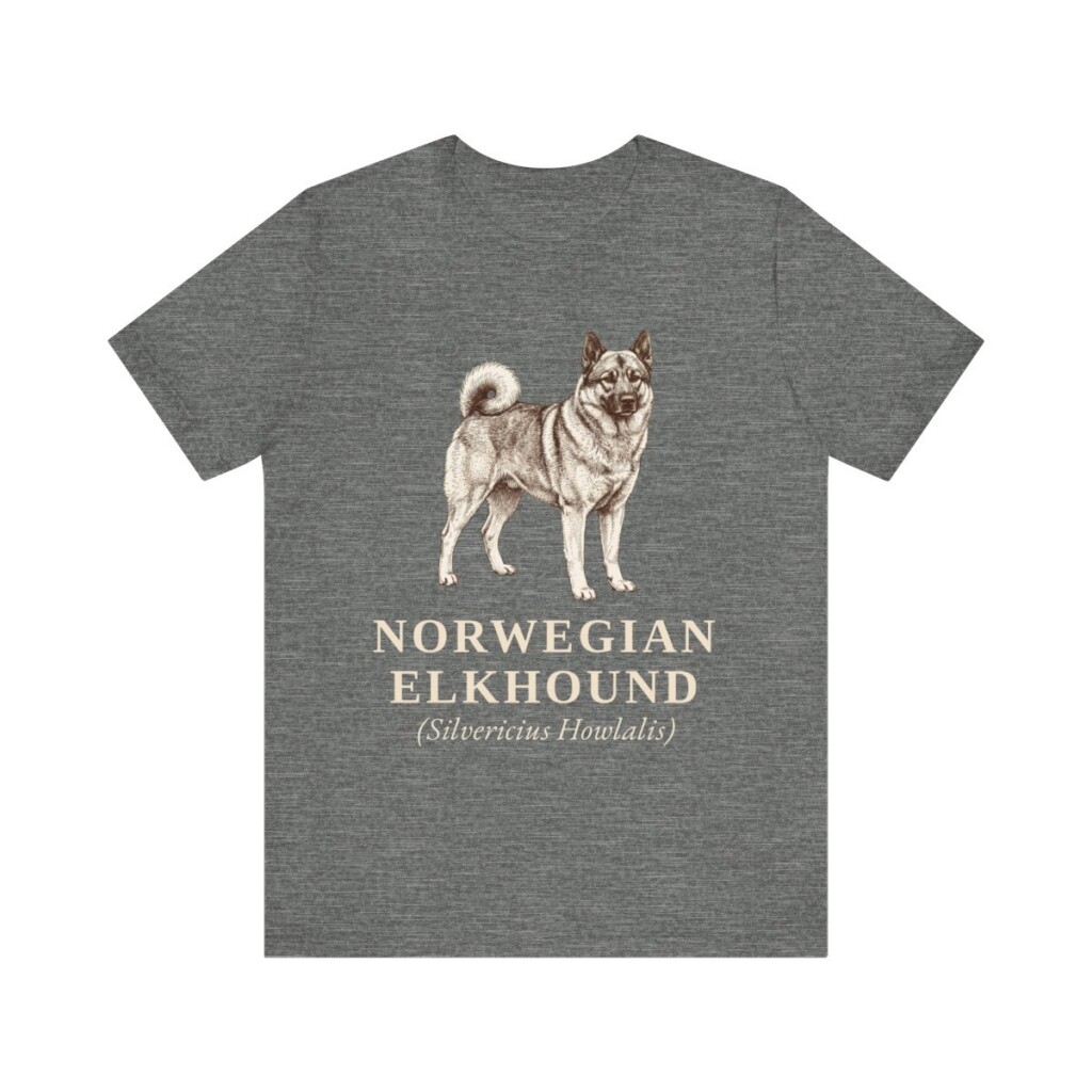 Norwegian Elkhound Latin Shirt, Vintage Dog Sketch Tee, Dog Latin Gift
