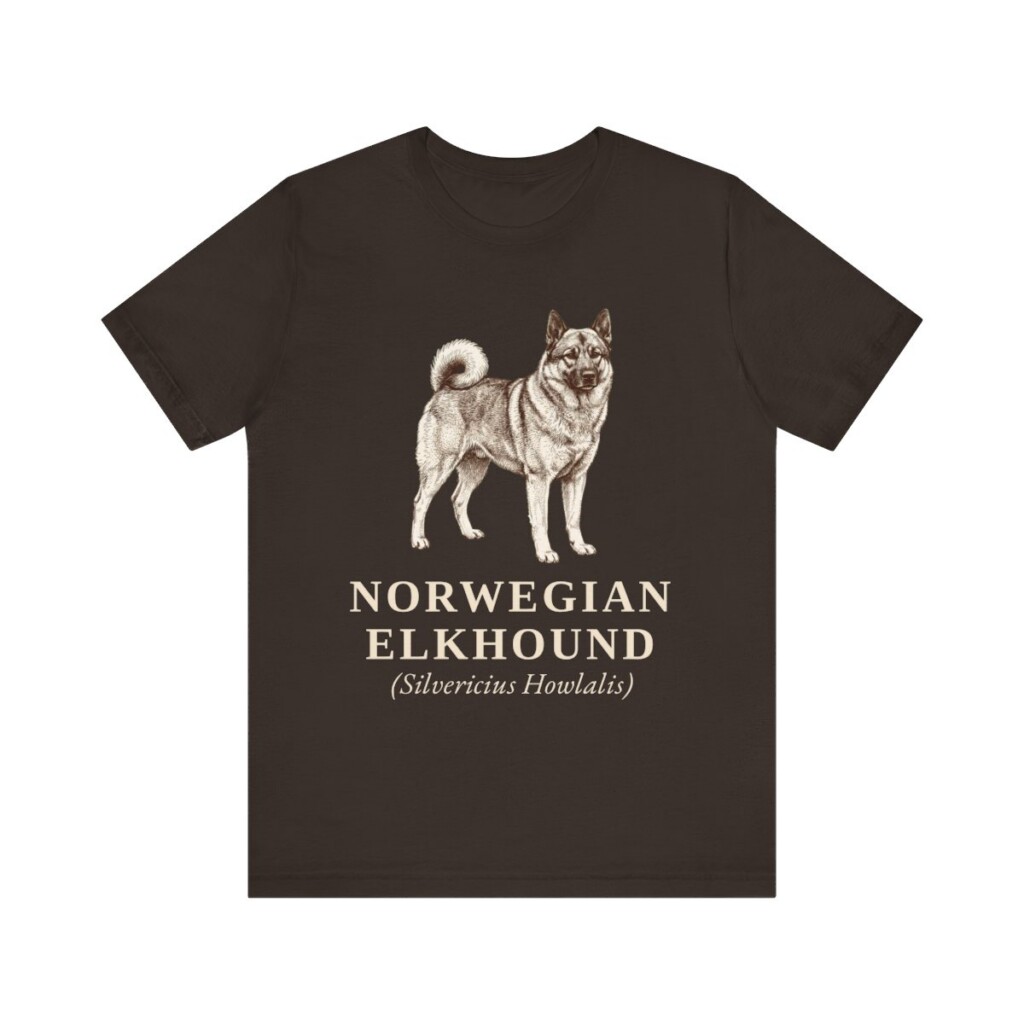 Norwegian Elkhound Latin Shirt, Vintage Dog Sketch Tee, Dog Latin Gift