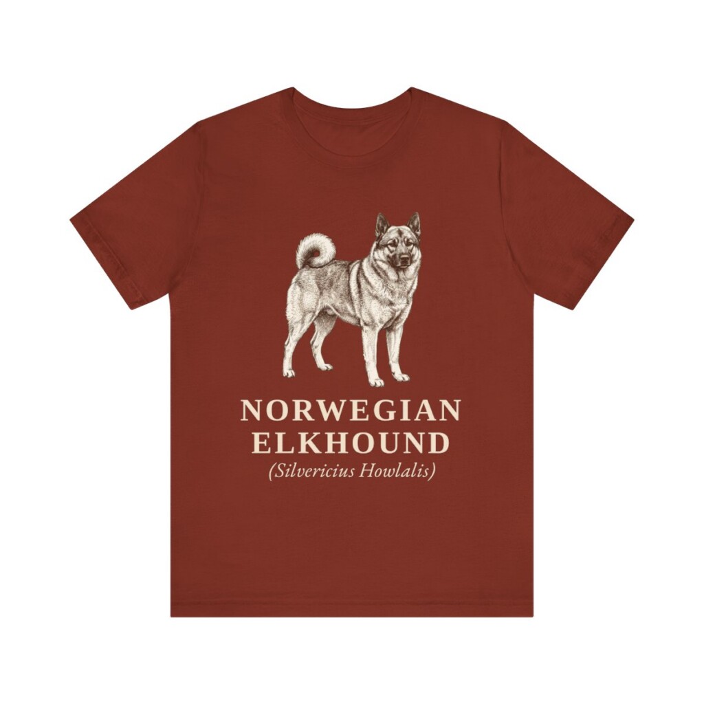 Norwegian Elkhound Latin Shirt, Vintage Dog Sketch Tee, Dog Latin Gift