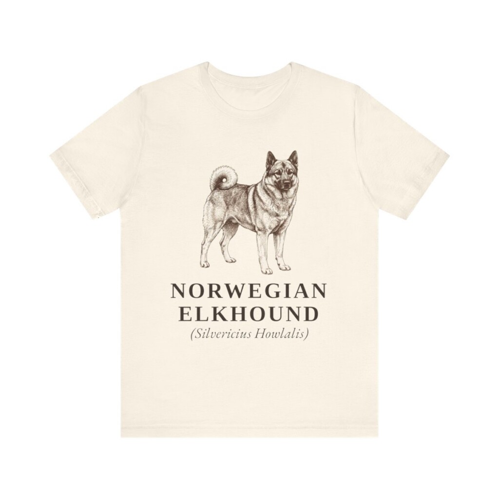 Norwegian Elkhound Latin Shirt, Vintage Dog Sketch Tee, Dog Latin Gift