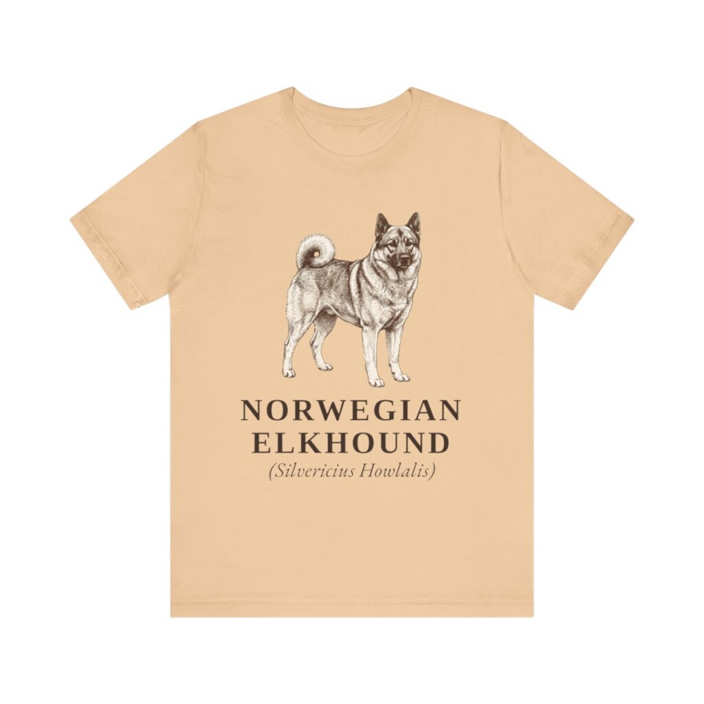 Norwegian Elkhound Latin Shirt, Vintage Dog Sketch Tee, Dog Latin Gift
