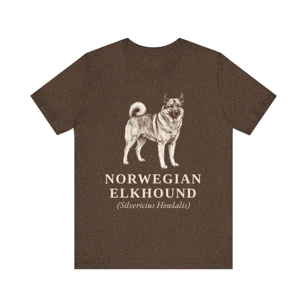 Norwegian Elkhound Latin Shirt, Vintage Dog Sketch Tee, Dog Latin Gift