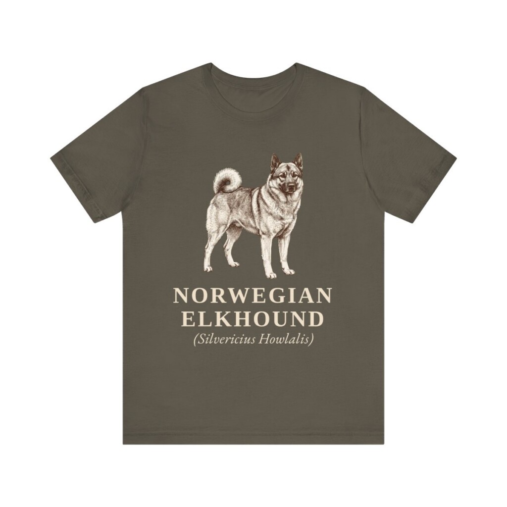 Norwegian Elkhound Latin Shirt, Vintage Dog Sketch Tee, Dog Latin Gift