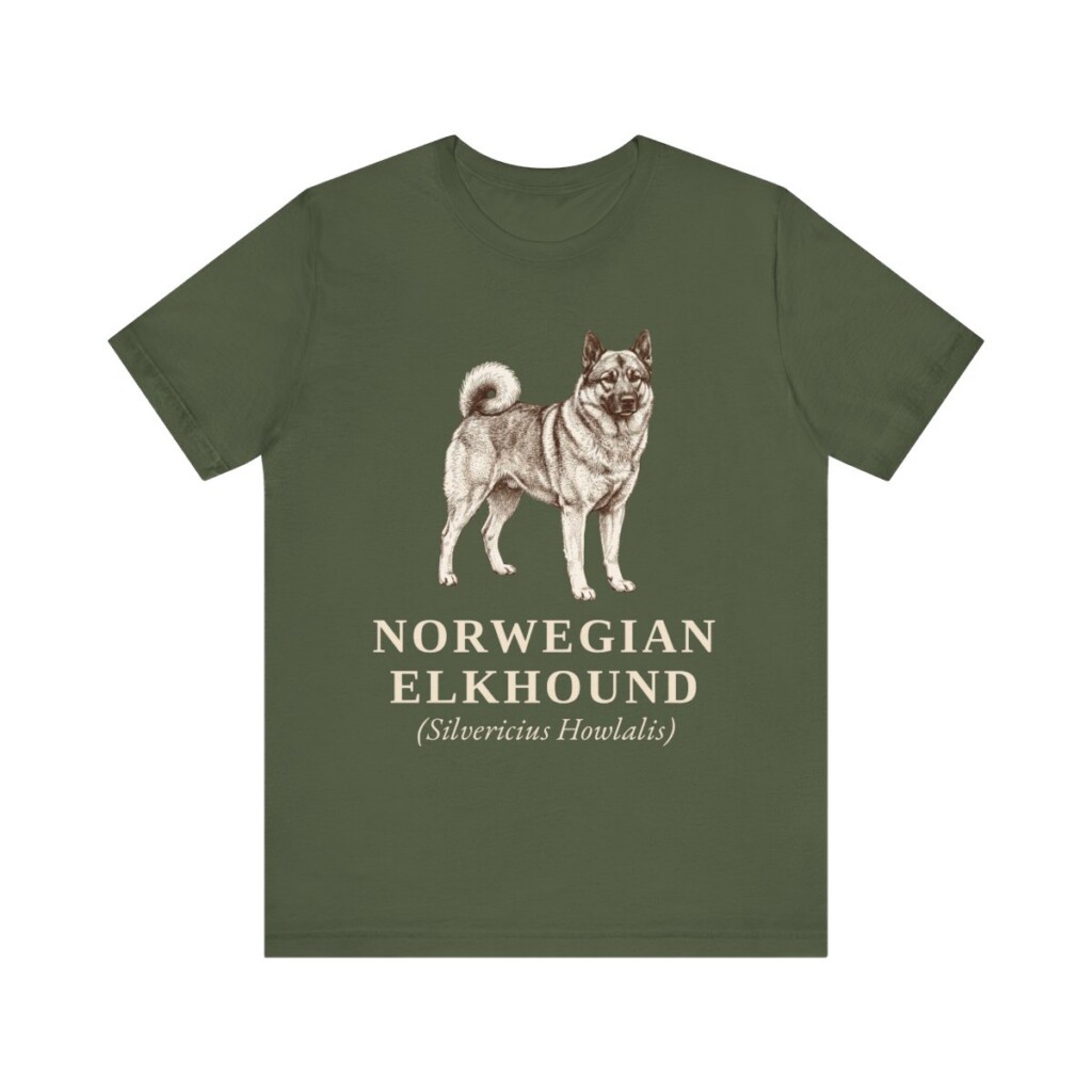Norwegian Elkhound Latin Shirt, Vintage Dog Sketch Tee, Dog Latin Gift