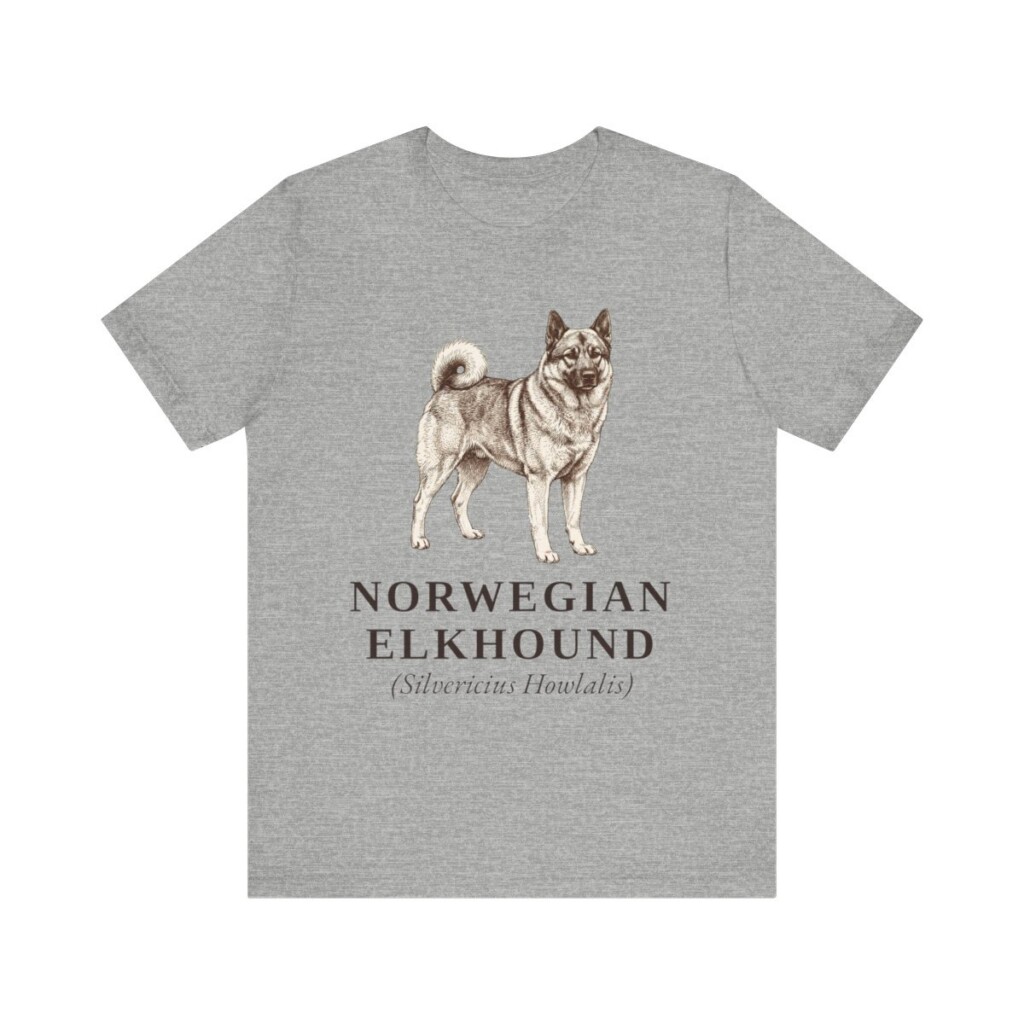 Norwegian Elkhound Latin Shirt, Vintage Dog Sketch Tee, Dog Latin Gift