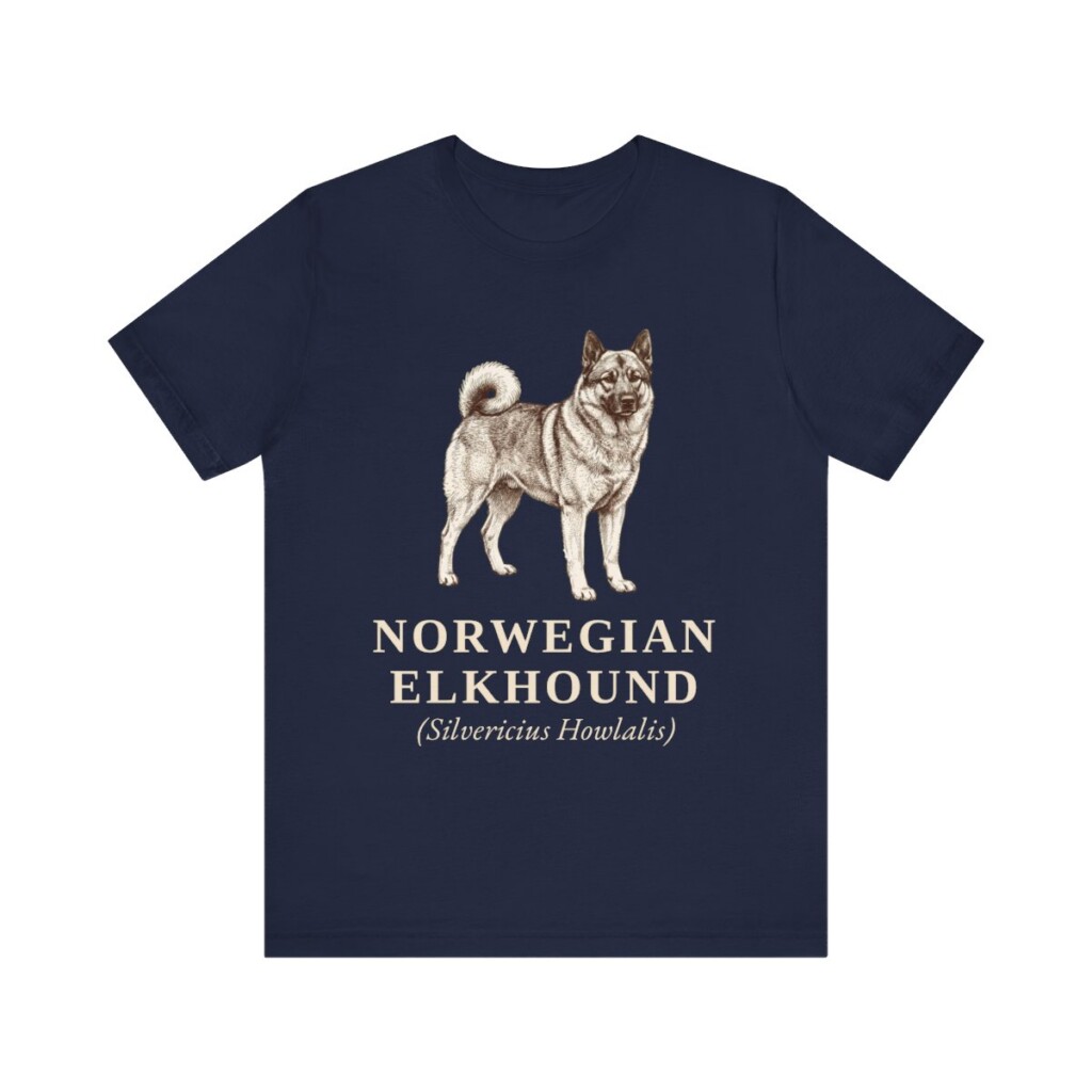 Norwegian Elkhound Latin Shirt, Vintage Dog Sketch Tee, Dog Latin Gift