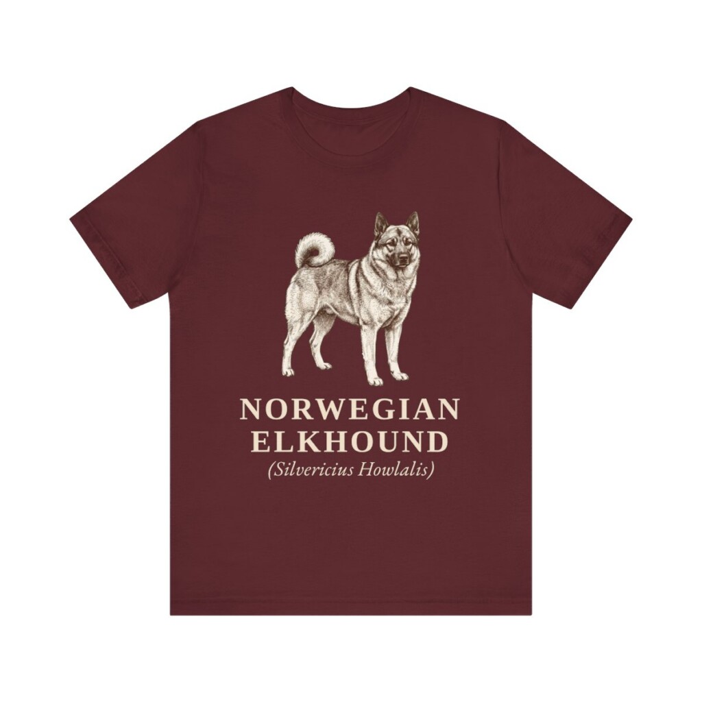 Norwegian Elkhound Latin Shirt, Vintage Dog Sketch Tee, Dog Latin Gift