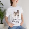 Norwegian Elkhound Mom Shirt, Vintage Dog Sketch Tee, Dog Mom Gift