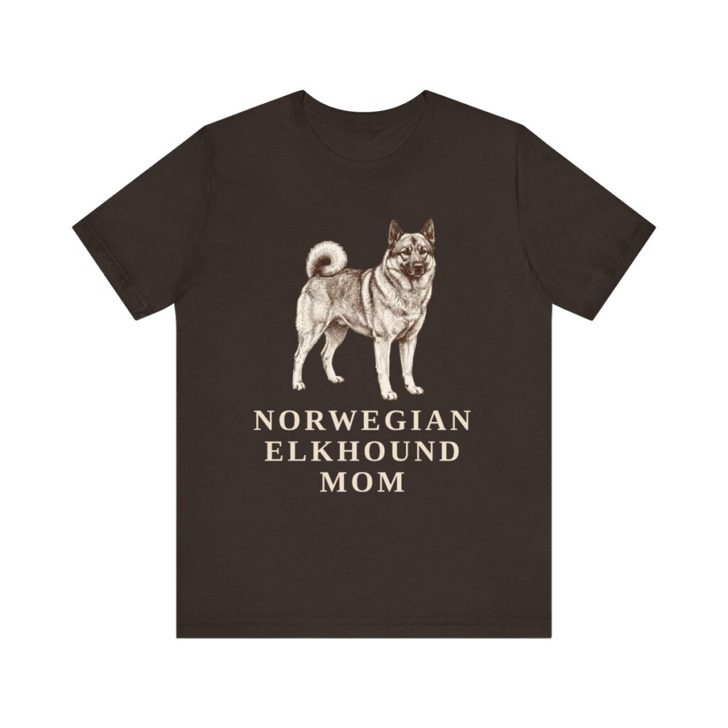 Norwegian Elkhound Mom Shirt, Vintage Dog Sketch Tee, Dog Mom Gift