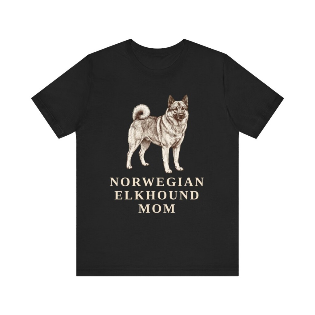 Norwegian Elkhound Mom Shirt, Vintage Dog Sketch Tee, Dog Mom Gift