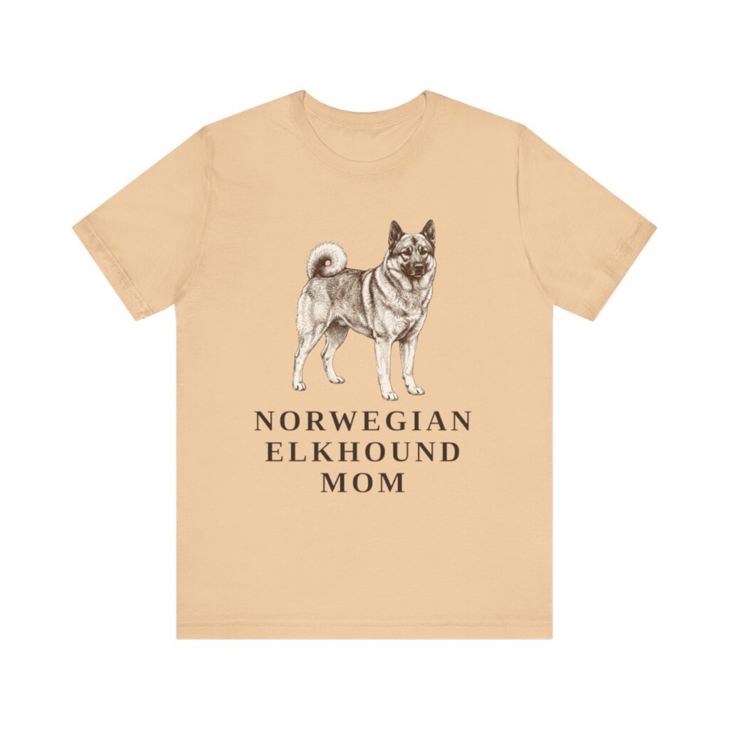 Norwegian Elkhound Mom Shirt, Vintage Dog Sketch Tee, Dog Mom Gift