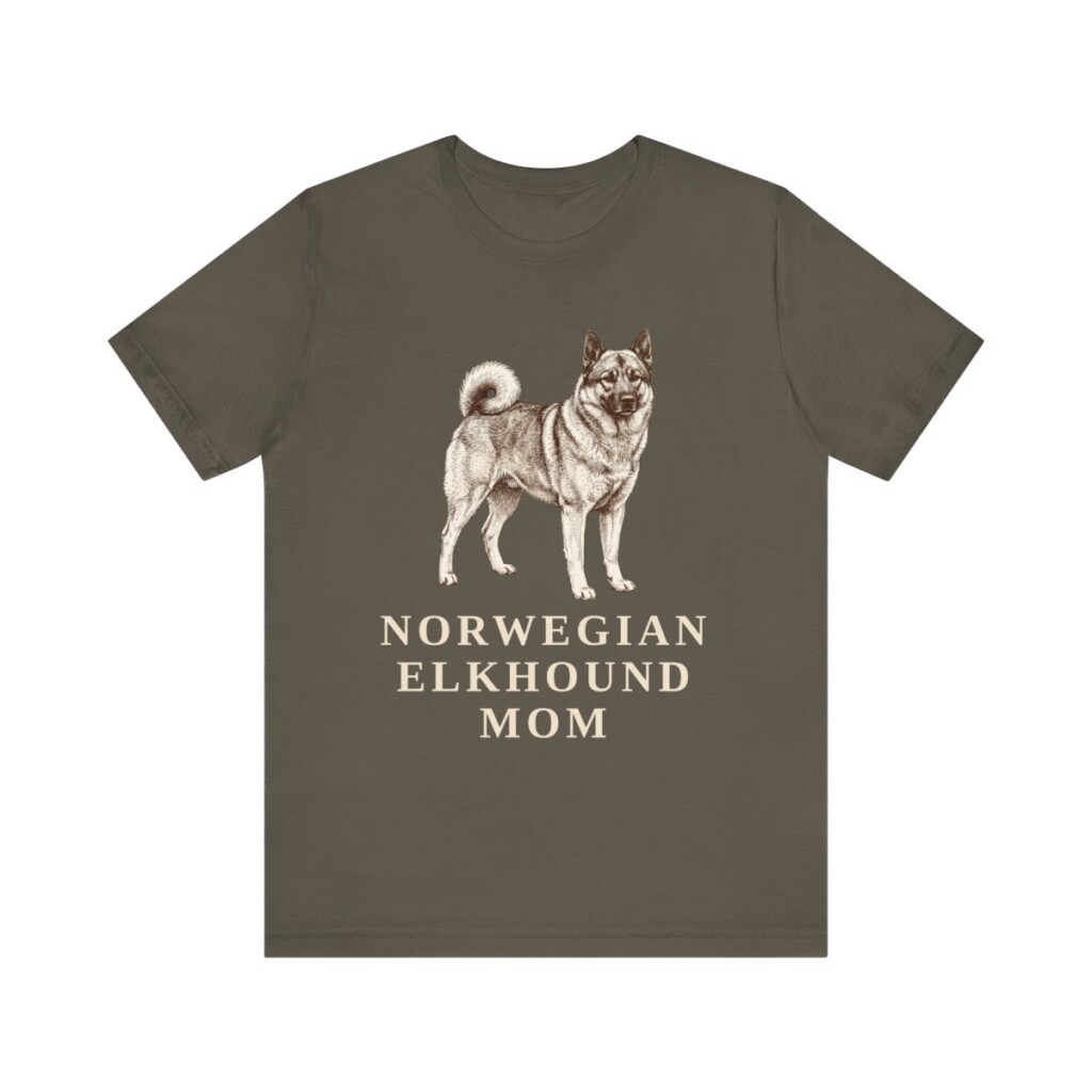 Norwegian Elkhound Mom Shirt, Vintage Dog Sketch Tee, Dog Mom Gift