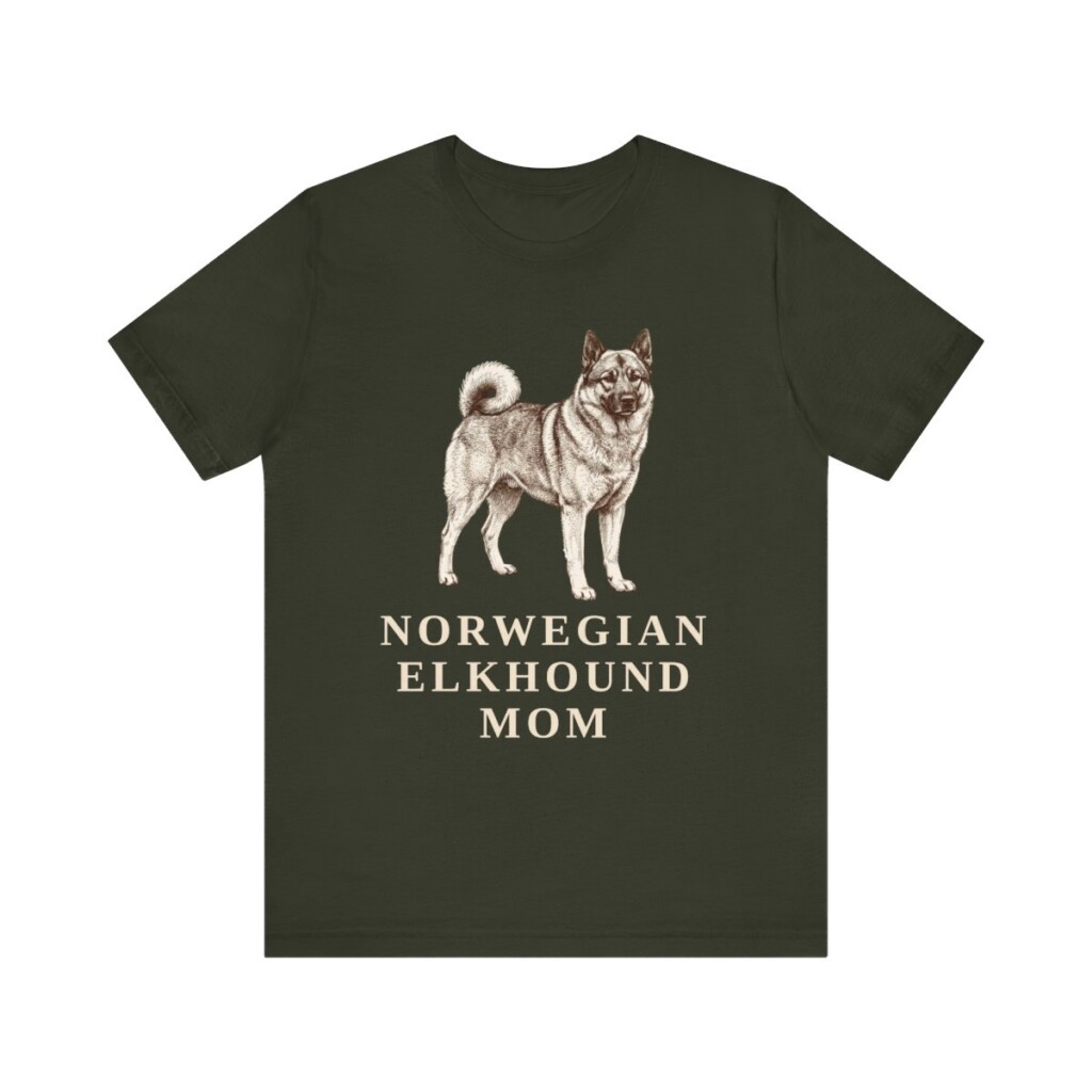 Norwegian Elkhound Mom Shirt, Vintage Dog Sketch Tee, Dog Mom Gift