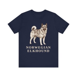 Norwegian Elkhound Shirt, Vintage Dog Sketch Tee, Dog Lover Gift