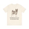 Norwegian Elkhound Shirt, Vintage Dog Sketch Tee, Dog Lover Gift