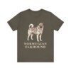 Norwegian Elkhound Shirt, Vintage Dog Sketch Tee, Dog Lover Gift