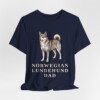 Norwegian Lundehund Dad Shirt, Vintage Dog Sketch Tee, Dog Dad Gift