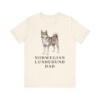 Norwegian Lundehund Dad Shirt, Vintage Dog Sketch Tee, Dog Dad Gift