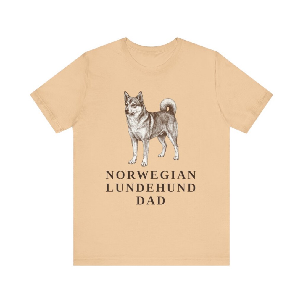 Norwegian Lundehund Dad Shirt, Vintage Dog Sketch Tee, Dog Dad Gift