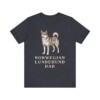 Norwegian Lundehund Dad Shirt, Vintage Dog Sketch Tee, Dog Dad Gift