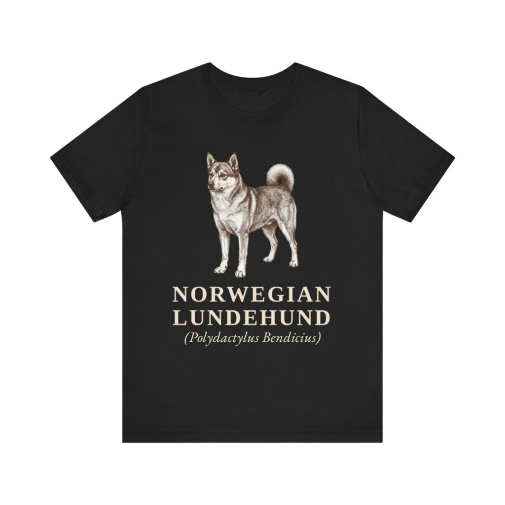 Norwegian Lundehund Latin Shirt, Vintage Dog Sketch Tee, Dog Latin Gift