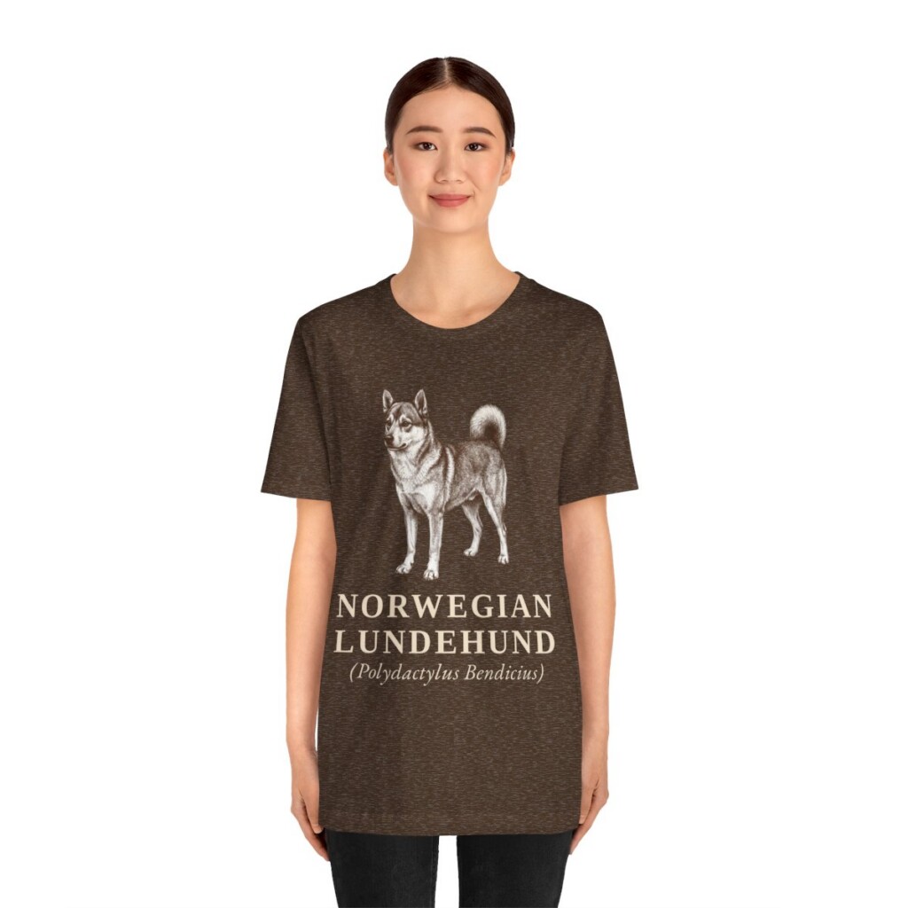 Norwegian Lundehund Latin Shirt, Vintage Dog Sketch Tee, Dog Latin Gift