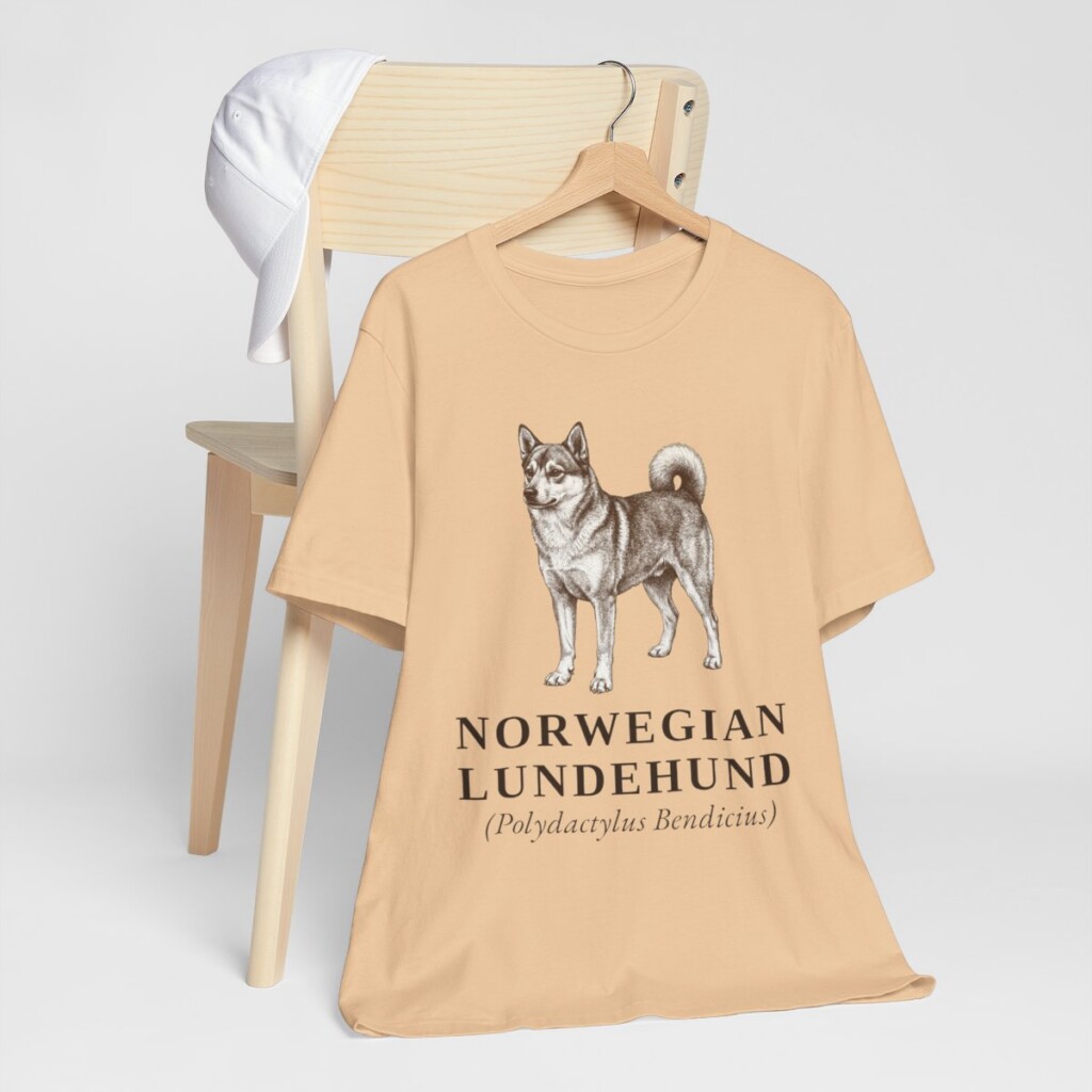 Norwegian Lundehund Latin Shirt, Vintage Dog Sketch Tee, Dog Latin Gift