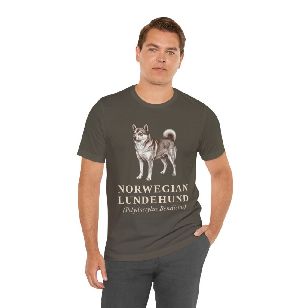 Norwegian Lundehund Latin Shirt, Vintage Dog Sketch Tee, Dog Latin Gift