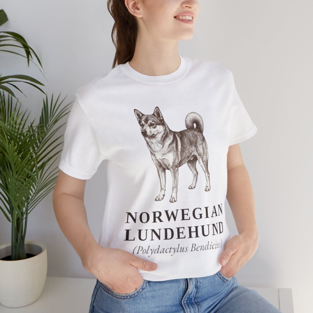 Norwegian Lundehund Latin Shirt, Vintage Dog Sketch Tee, Dog Latin Gift