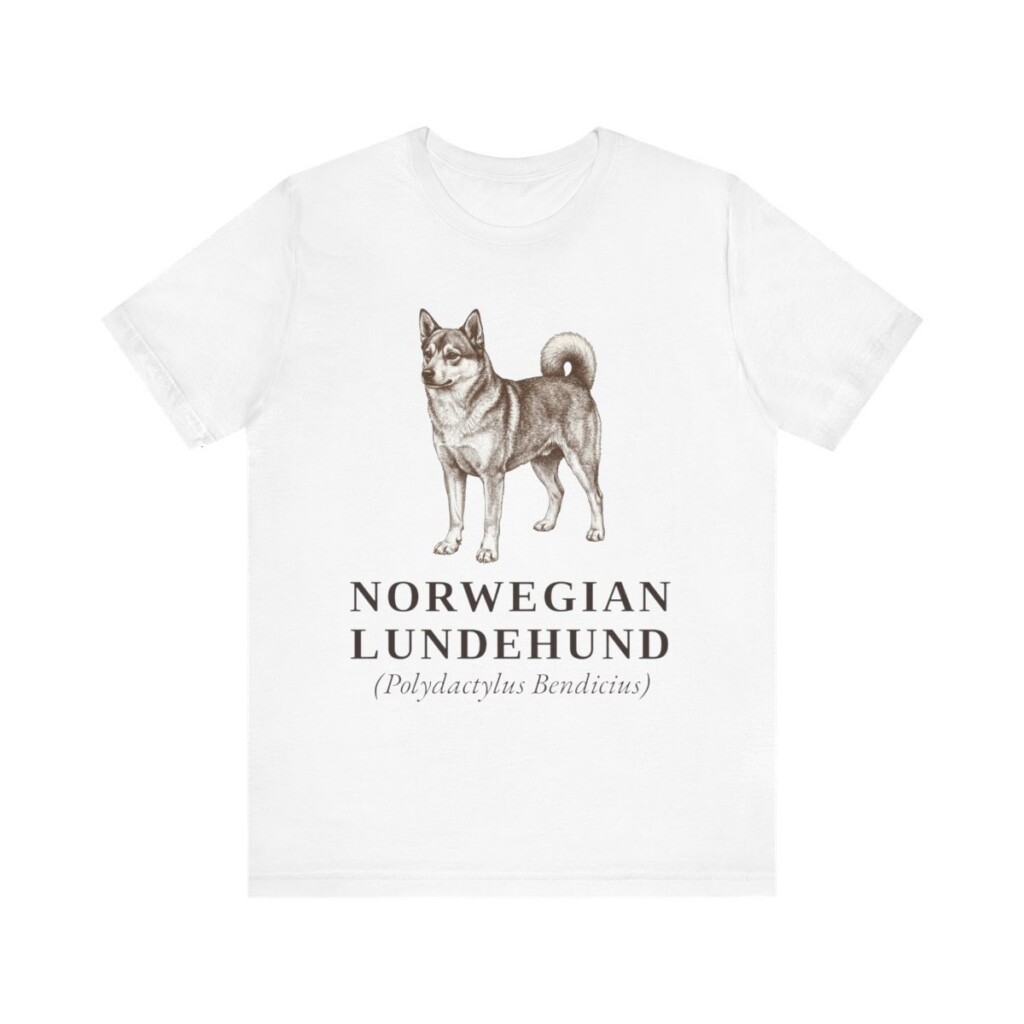Norwegian Lundehund Latin Shirt, Vintage Dog Sketch Tee, Dog Latin Gift