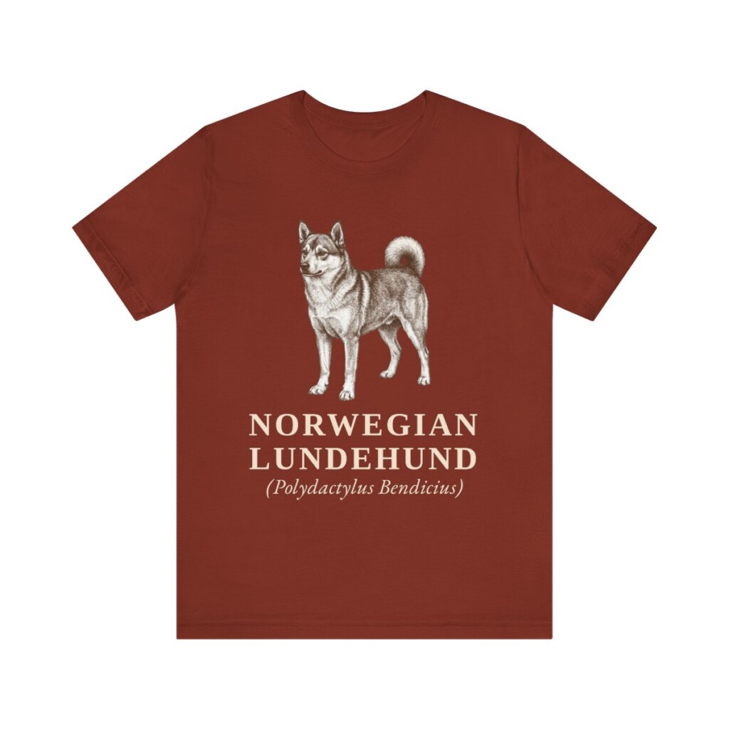 Norwegian Lundehund Latin Shirt, Vintage Dog Sketch Tee, Dog Latin Gift
